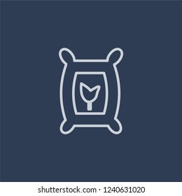 Fence icon. Fence linear design concept from Agriculture, Farming and Gardening collection. Simple element vector illustration on dark blue background.