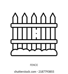 icono de la cerca. Signo de estilo lineal aislado en fondo blanco. Ilustración del vector