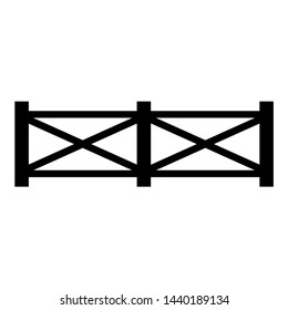 Fence icon, logo isolated on white background
