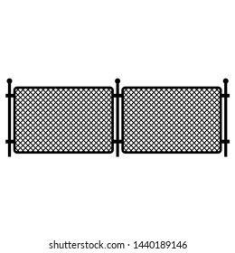 Fence icon, logo isolated on white background