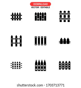 fence icon or logo isolated sign symbol vector illustration - Collection of high quality black style vector icons
