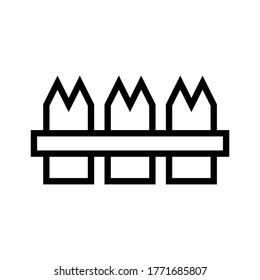 fence icon or logo isolated sign symbol vector illustration - high quality black style vector icons
