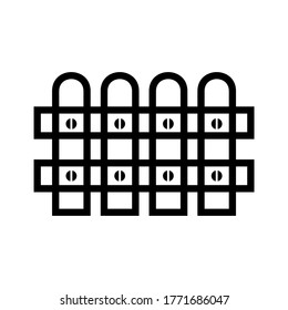 fence icon or logo isolated sign symbol vector illustration - high quality black style vector icons

