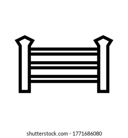 fence icon or logo isolated sign symbol vector illustration - high quality black style vector icons
