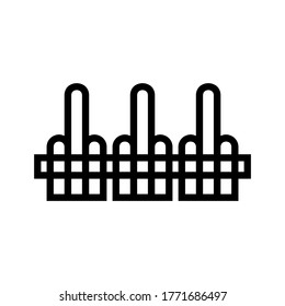 fence icon or logo isolated sign symbol vector illustration - high quality black style vector icons
