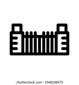 fence icon or logo isolated sign symbol vector illustration - high quality black style vector icons
