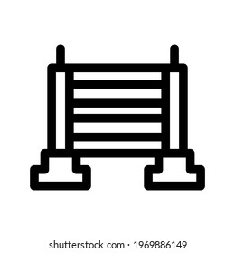 fence icon or logo isolated sign symbol vector illustration - high quality black style vector icons
