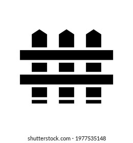 fence icon or logo isolated sign symbol vector illustration - high quality black style vector icons
