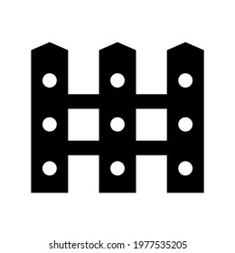 fence icon or logo isolated sign symbol vector illustration - high quality black style vector icons
