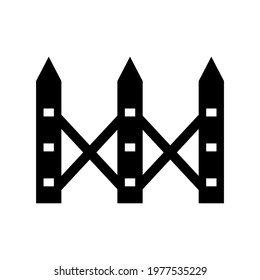 fence icon or logo isolated sign symbol vector illustration - high quality black style vector icons
