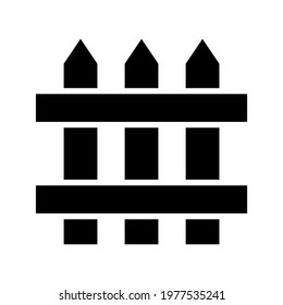 fence icon or logo isolated sign symbol vector illustration - high quality black style vector icons
