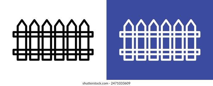 Fence icon logo set vector