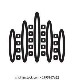 Icono de la cerca o logo vectorial ilustración del símbolo de signo aislado, ilustración vectorial con contorno negro de alta calidad.