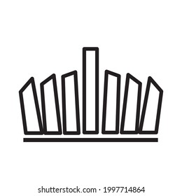 Icono de la cerca o logo vectorial ilustración del símbolo de signo aislado, ilustración vectorial con contorno negro de alta calidad.