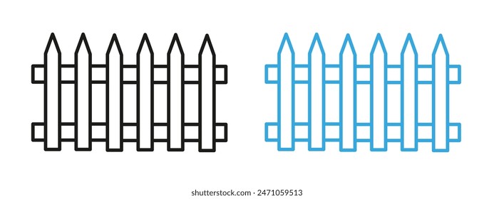Fence icon mark in filled style