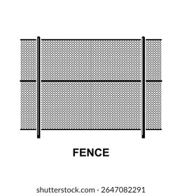 Ícone Cerca. Cerca de metal isolada na ilustração de vetor de fundo.
