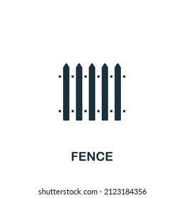 Fence icon. Monochrome simple Fence icon for templates, web design and infographics