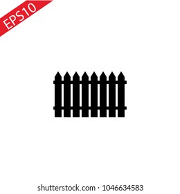 fence icon on white background . Vector illustration