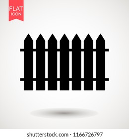 fence icon on white background . Vector illustration