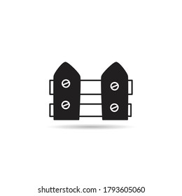 fence  icon on white background vector