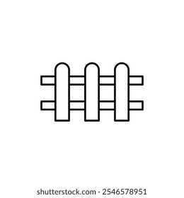 Vector de contorno de icono de valla para Web ui