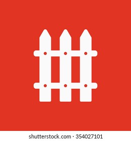 The fence icon. Paling symbol. Flat Vector illustration