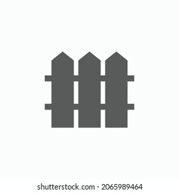 Zaunsymbol, Picketvektor, graue Illustration