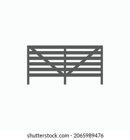 Zaunsymbol, Picketvektor, graue Illustration