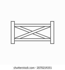 fence icon, picket vector, grate illustration