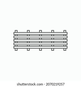 fence icon, picket vector, grate illustration