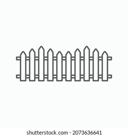 fence icon, picket vector, grate illustration