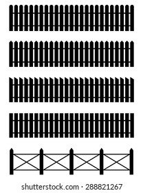 Fence icon set