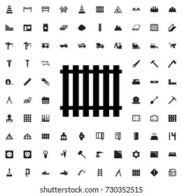 Fence icon. set of filled construction icons.
