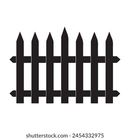 Fence icon set. Simple vector for web design isolated on white background.