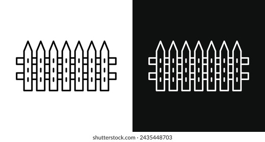 Zaun-Icon-Set. Vektorgrafik