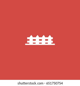 fence icon. sign design. red background