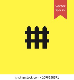 fence. fence icon. sign design. Vector EPS 10.
