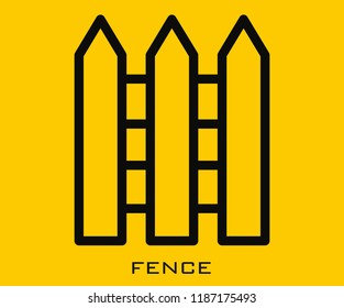 Fence icon signs