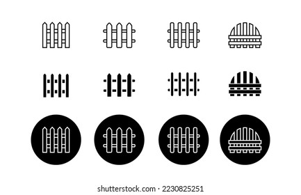 icono de cerca simple. icono de valla plana - vector de stock.