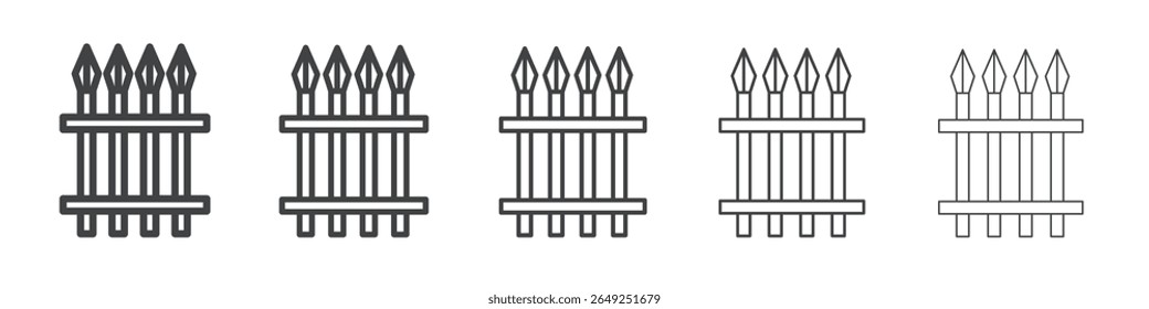 ícone de cerca símbolo simples de coleção de ilustrações