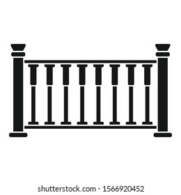Fence icon. Simple illustration of fence vector icon for web design isolated on white background