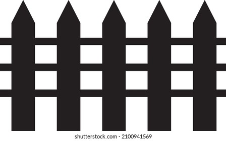 fence icon. simple outline fence vector icon. on white background..eps