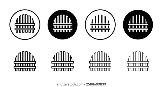 fence icon Simple outline vector logo