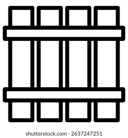fence icon Simple thin line stroke