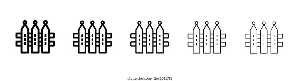 Ícone de cerca Conceito de símbolo para web design.ícone de vetor de linha simples. ilustração de logotipo.