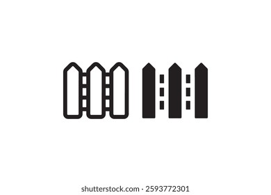 Fence Icon Symbolizing Property and Security Vector