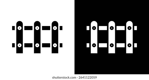Fence icon symbols. Vector illustration.