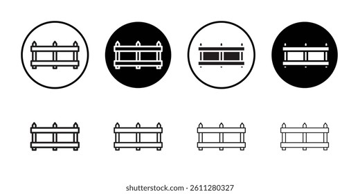 fence icon Thin line art collection