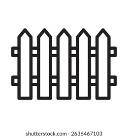 fence icon Thin line illustration