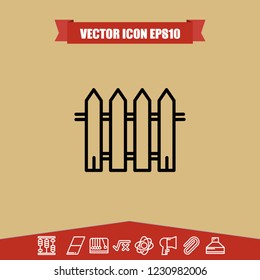 Fence icon vector